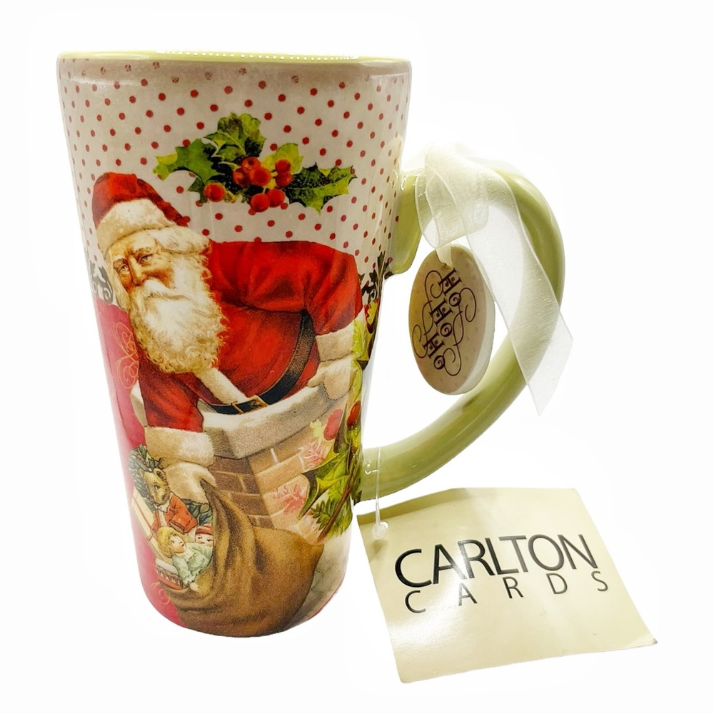 🆕 Carleton Cards Santa Christmas Mug with Ornament